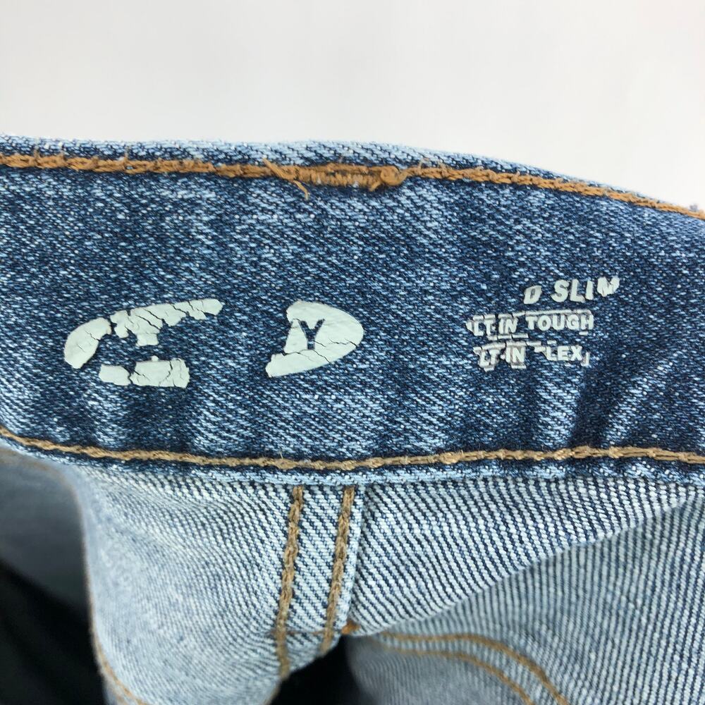 Old Navy (32x30) Womens Blue Slim Skinny Jeans Distressed Mid Rise Denim - Picture 8 of 9